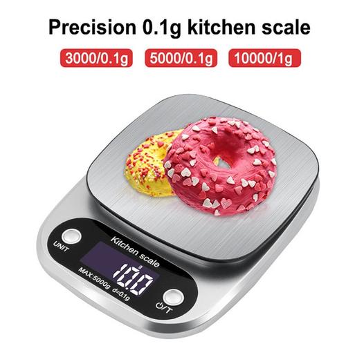 305家用不銹鋼電子廚房稱量器5kg食物烘焙配料電子臺(tái)稱0.1g電子秤